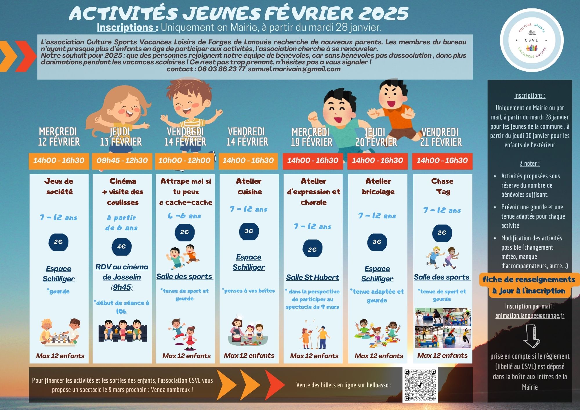 Activites jeunes fevrier 2025