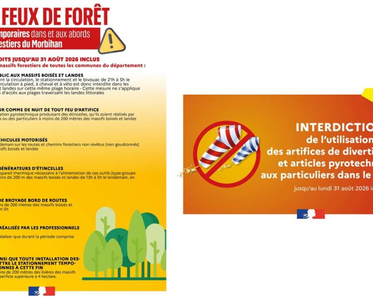 Prolongation des restrictions jusqu'au 01/09/2026 -8h00