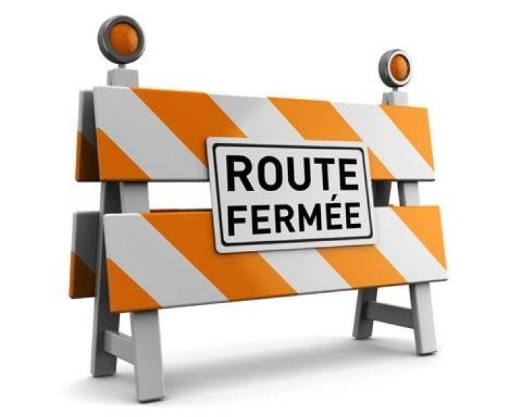 Route de Quéroux fermée à la circulation
